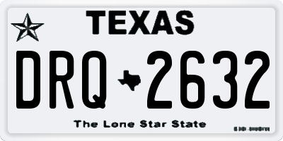 TX license plate DRQ2632