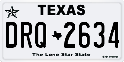 TX license plate DRQ2634