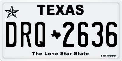 TX license plate DRQ2636