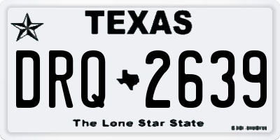 TX license plate DRQ2639