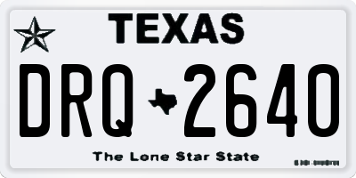 TX license plate DRQ2640
