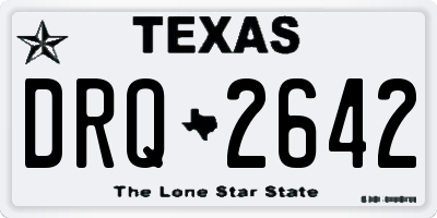 TX license plate DRQ2642