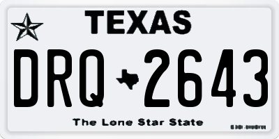 TX license plate DRQ2643
