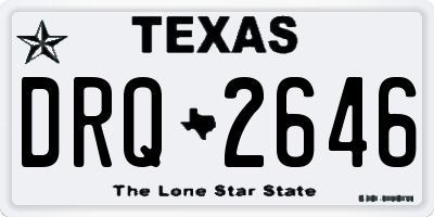 TX license plate DRQ2646