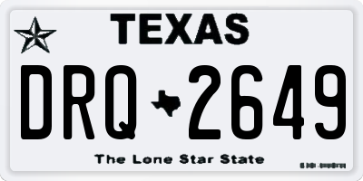 TX license plate DRQ2649