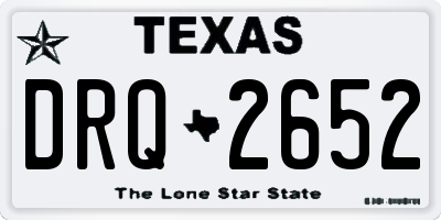 TX license plate DRQ2652