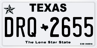 TX license plate DRQ2655