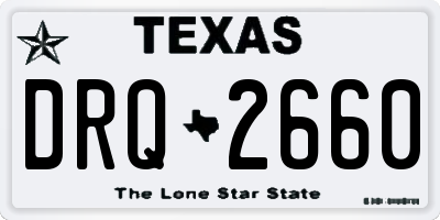 TX license plate DRQ2660
