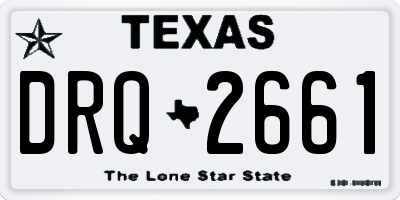 TX license plate DRQ2661
