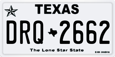 TX license plate DRQ2662