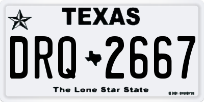 TX license plate DRQ2667
