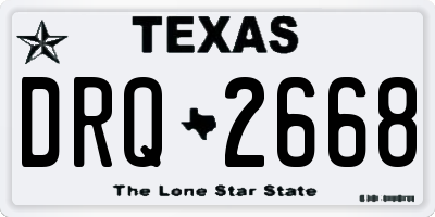 TX license plate DRQ2668