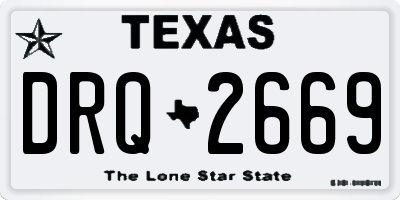TX license plate DRQ2669