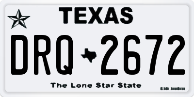 TX license plate DRQ2672