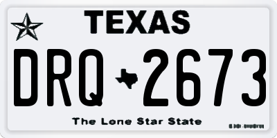 TX license plate DRQ2673