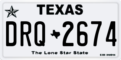 TX license plate DRQ2674