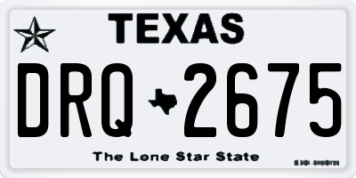 TX license plate DRQ2675