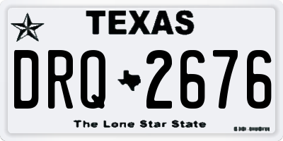 TX license plate DRQ2676