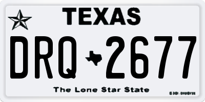 TX license plate DRQ2677