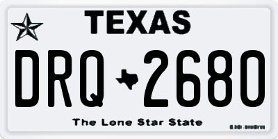 TX license plate DRQ2680