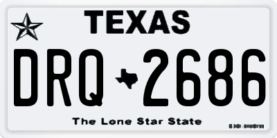 TX license plate DRQ2686