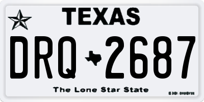 TX license plate DRQ2687