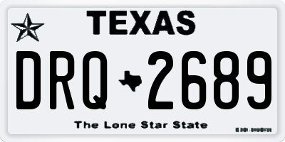 TX license plate DRQ2689