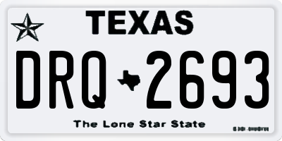 TX license plate DRQ2693