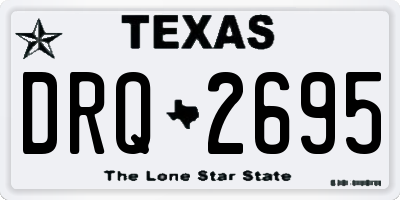 TX license plate DRQ2695