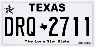 TX license plate DRQ2711