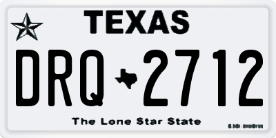 TX license plate DRQ2712