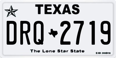 TX license plate DRQ2719