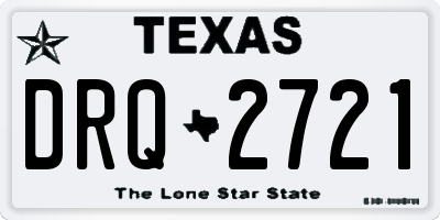 TX license plate DRQ2721