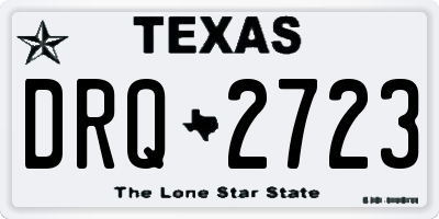 TX license plate DRQ2723