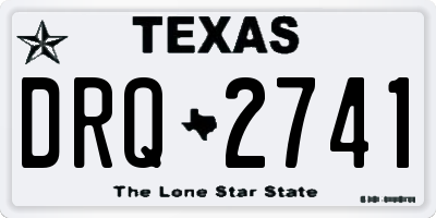 TX license plate DRQ2741