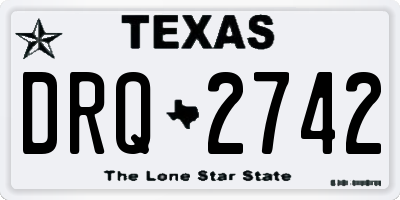 TX license plate DRQ2742