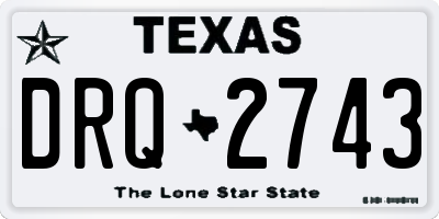 TX license plate DRQ2743