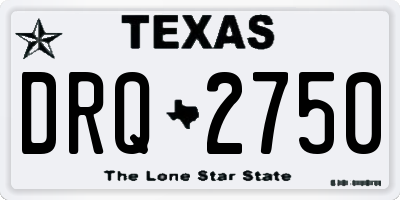 TX license plate DRQ2750