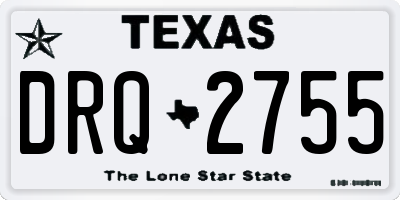 TX license plate DRQ2755