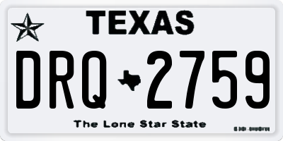 TX license plate DRQ2759