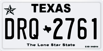 TX license plate DRQ2761