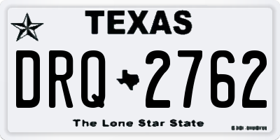 TX license plate DRQ2762