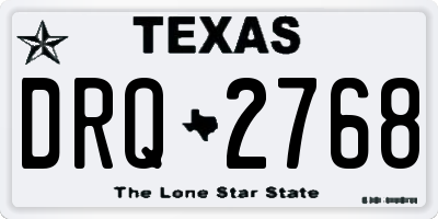 TX license plate DRQ2768