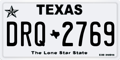 TX license plate DRQ2769