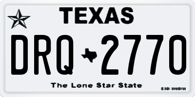 TX license plate DRQ2770
