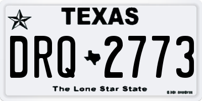 TX license plate DRQ2773