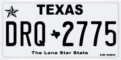 TX license plate DRQ2775