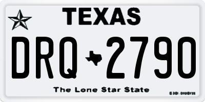 TX license plate DRQ2790