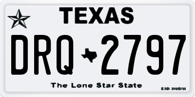 TX license plate DRQ2797