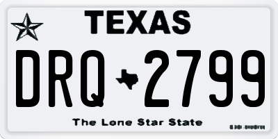 TX license plate DRQ2799